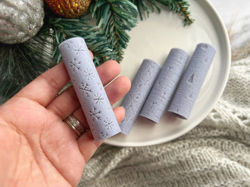 Christmas Print Texture Roller • Polymer Clay Roller